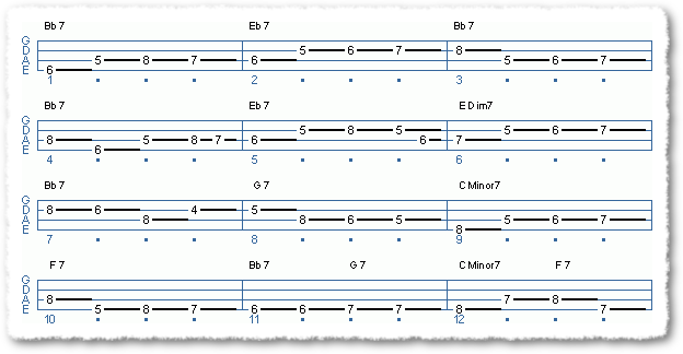 Bb Jazz Blues Line
